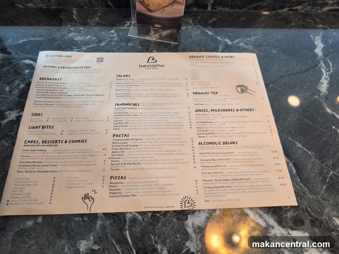 Beviamo Menu