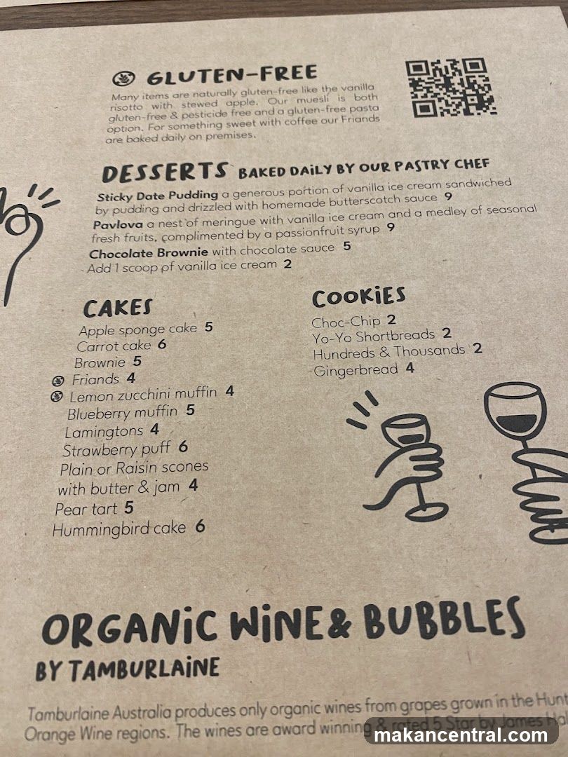 Desserts, Cakes, Cookies, and Organic Wine