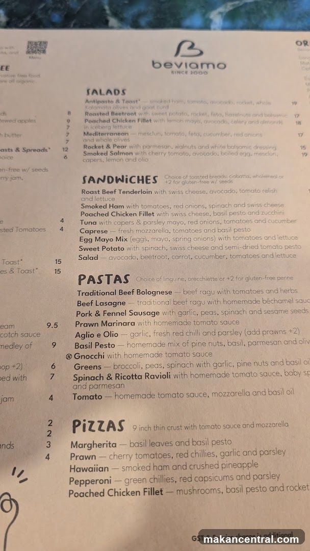 Beviamo Menu