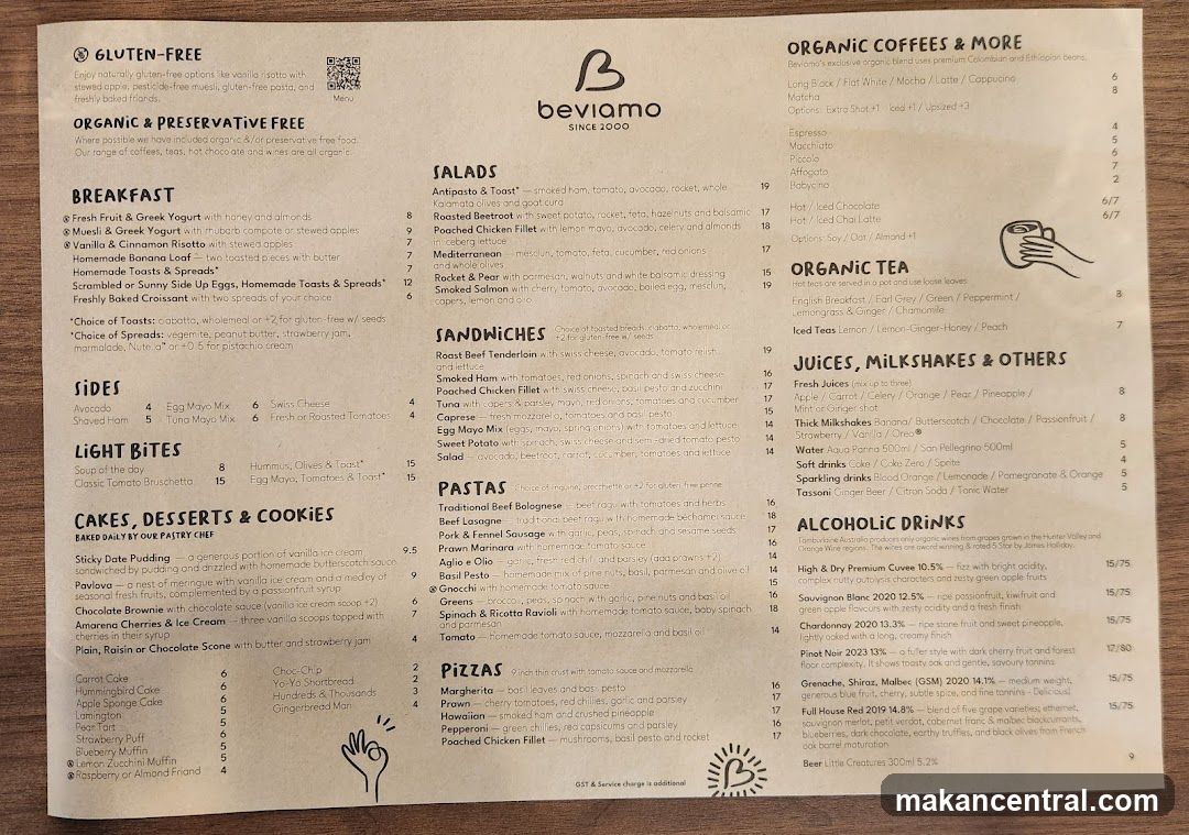 Beviamo Menu