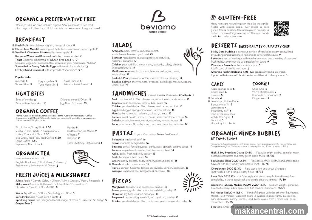 Beviamo Menu