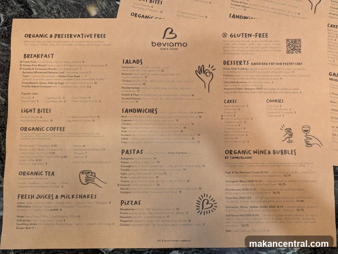 Beviamo Menu