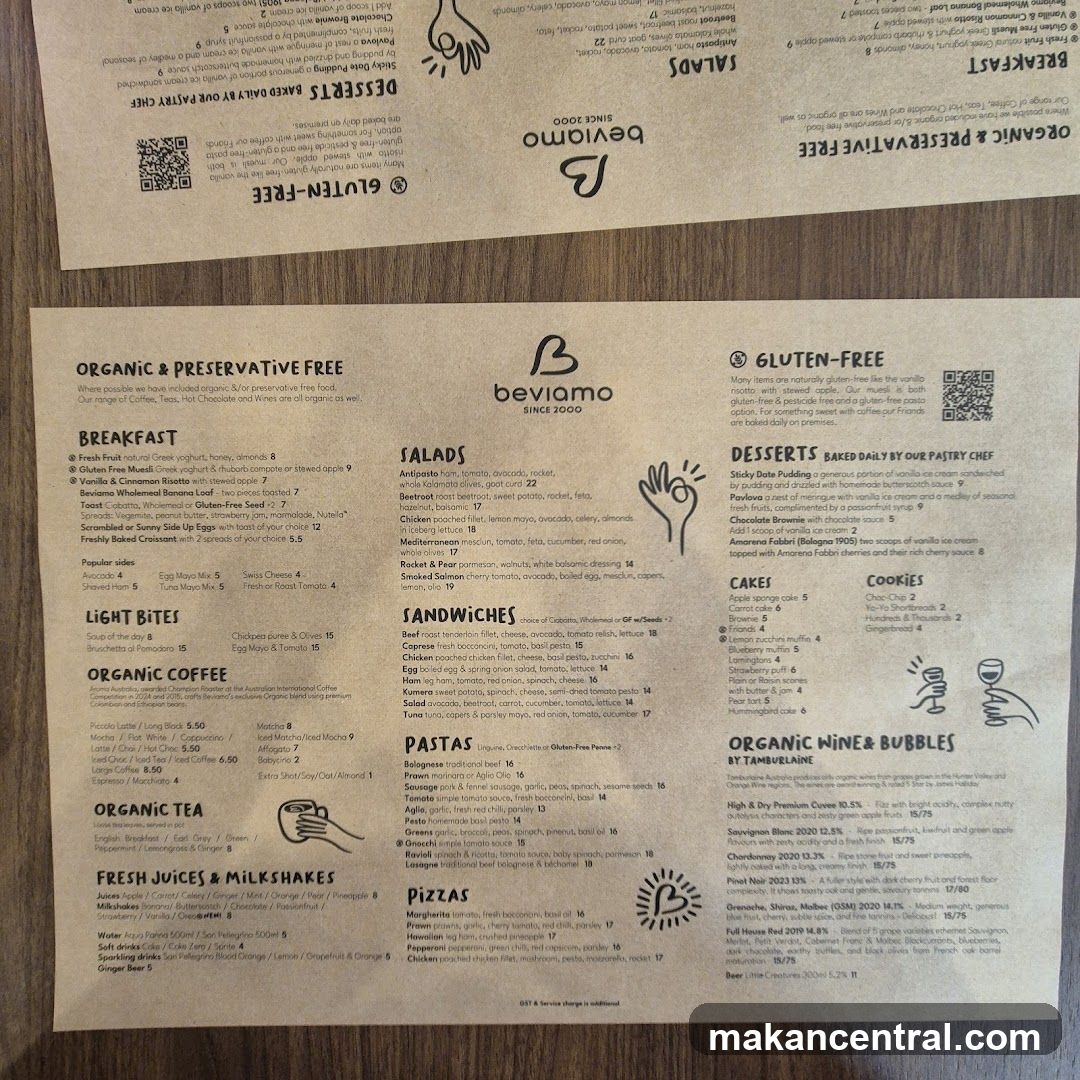 Beviamo Menu