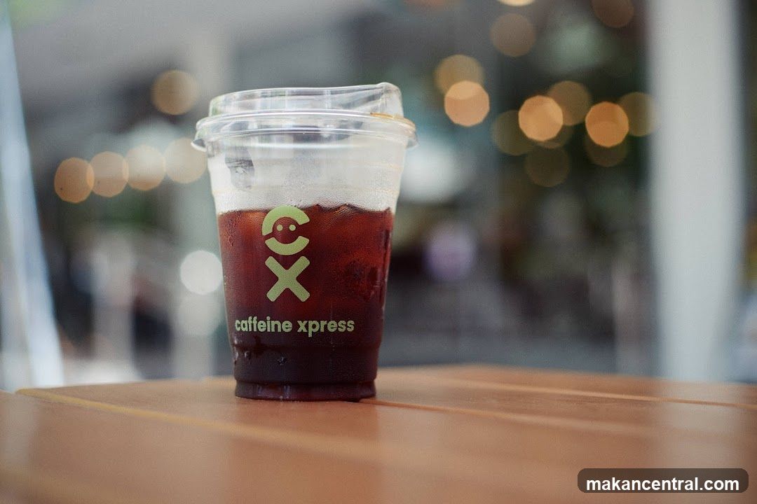 Iced coffee with logo
