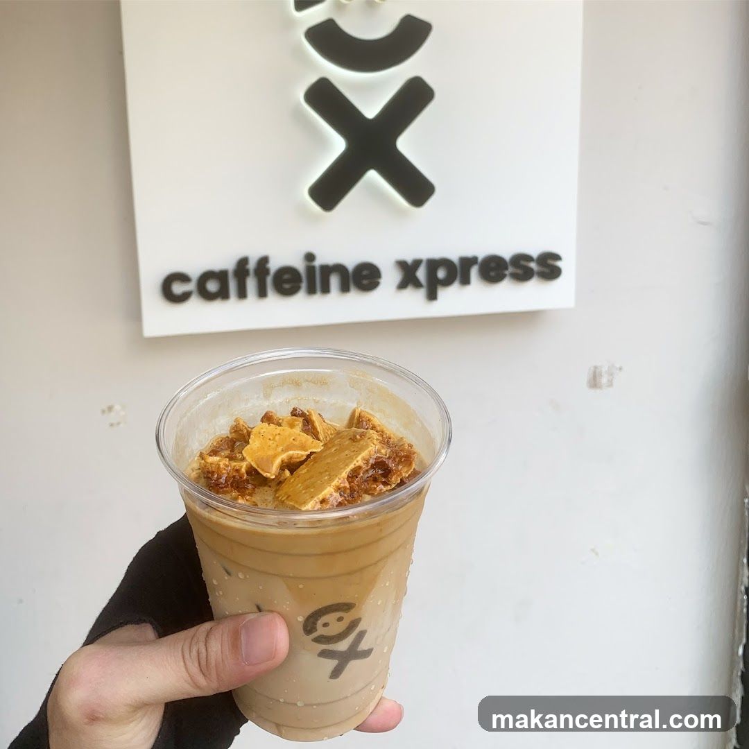 Iced Coffee with Honeycomb Topping
