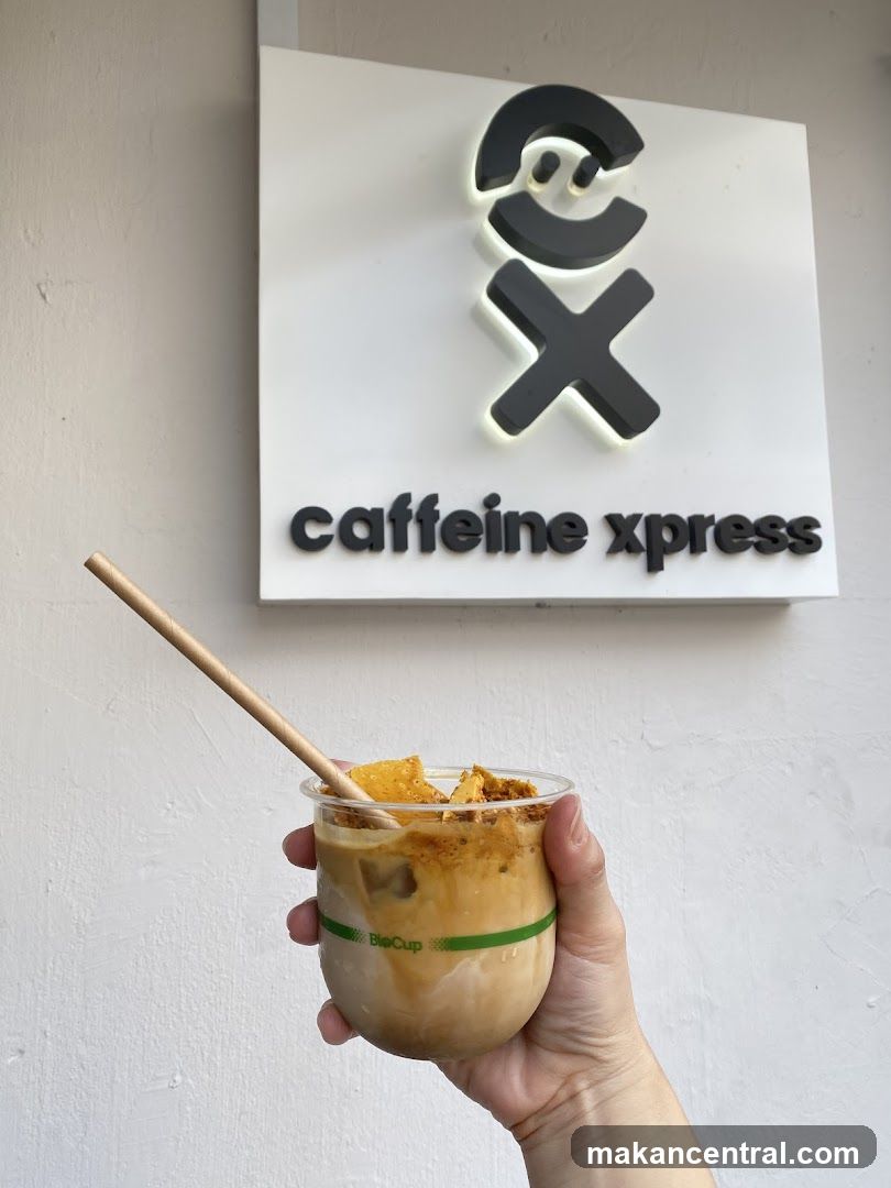 Coffee Drink with Honeycomb Topping