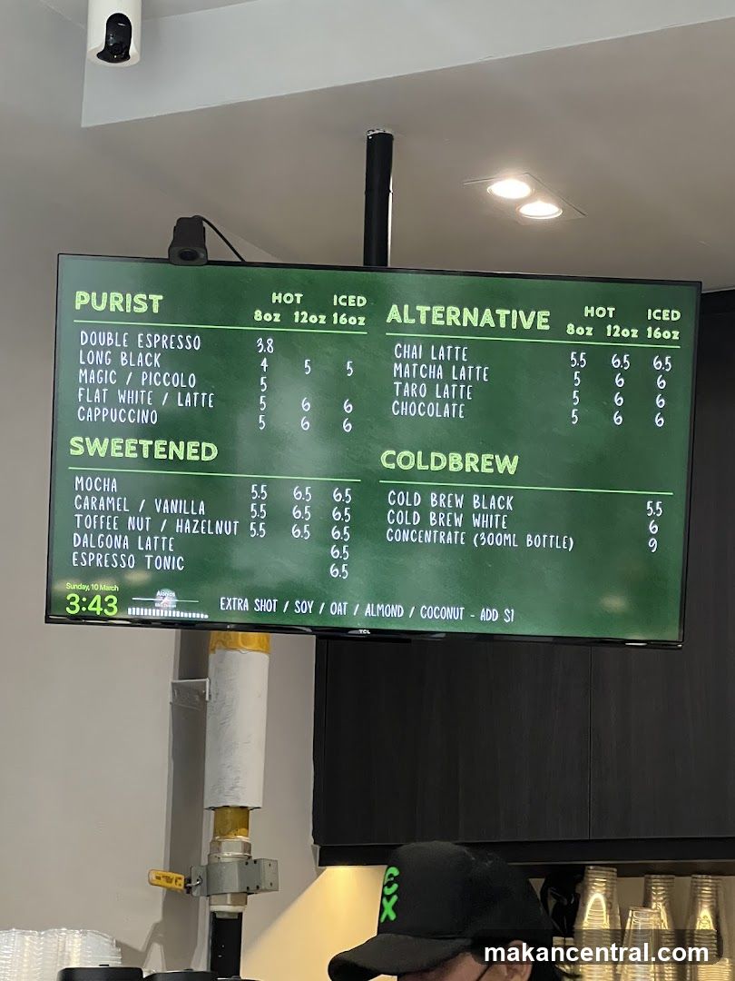 Coffee Menu