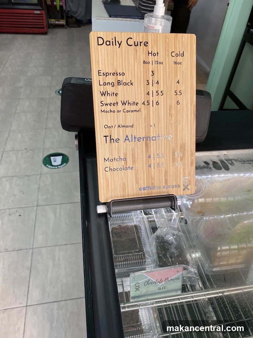 Daily Cure Menu