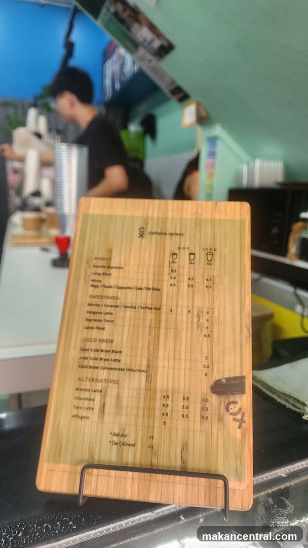 Caffeine Xpress Menu