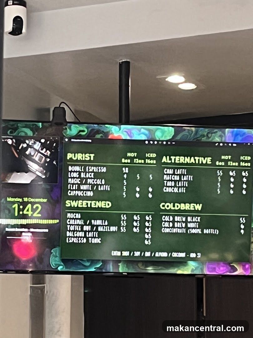 Coffee Menu