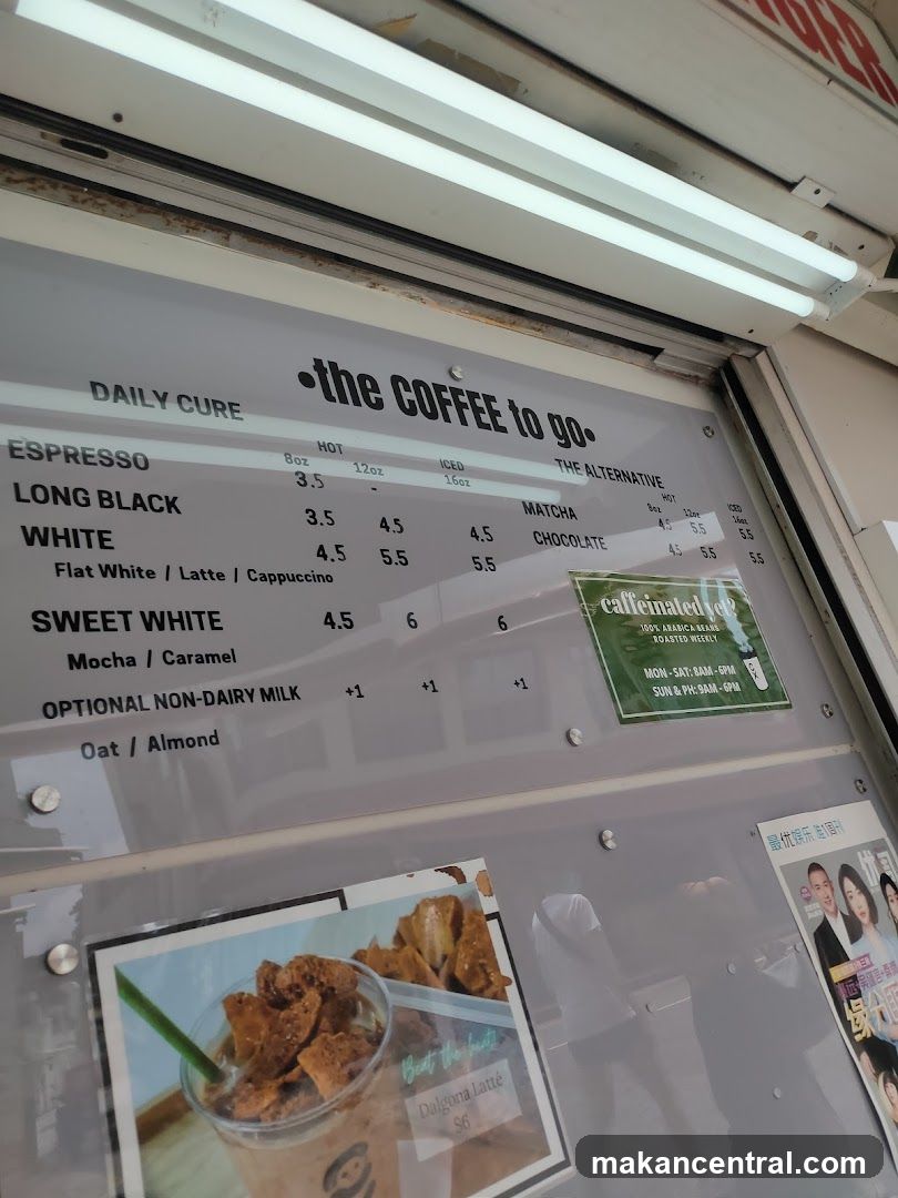 The Coffee To Go Menu