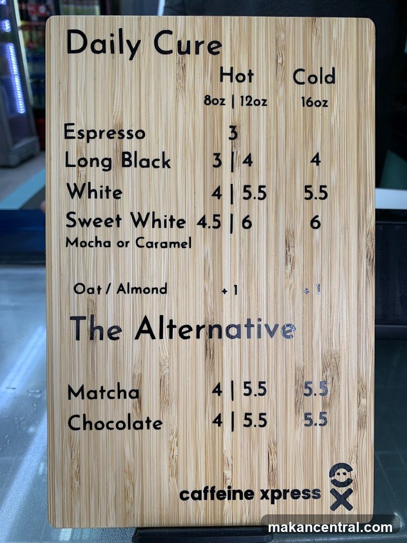 Daily Cure Menu
