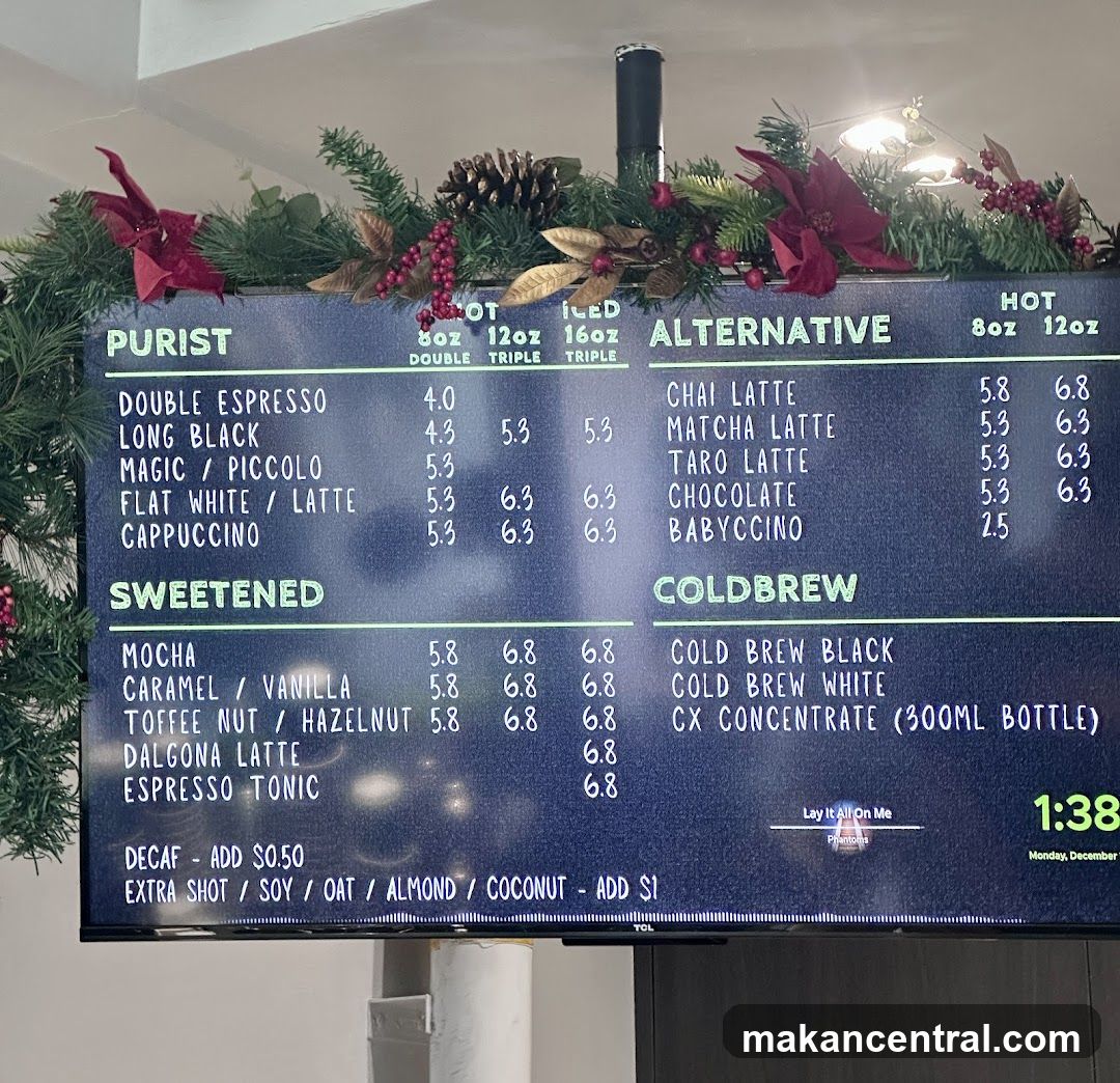 Coffee Menu