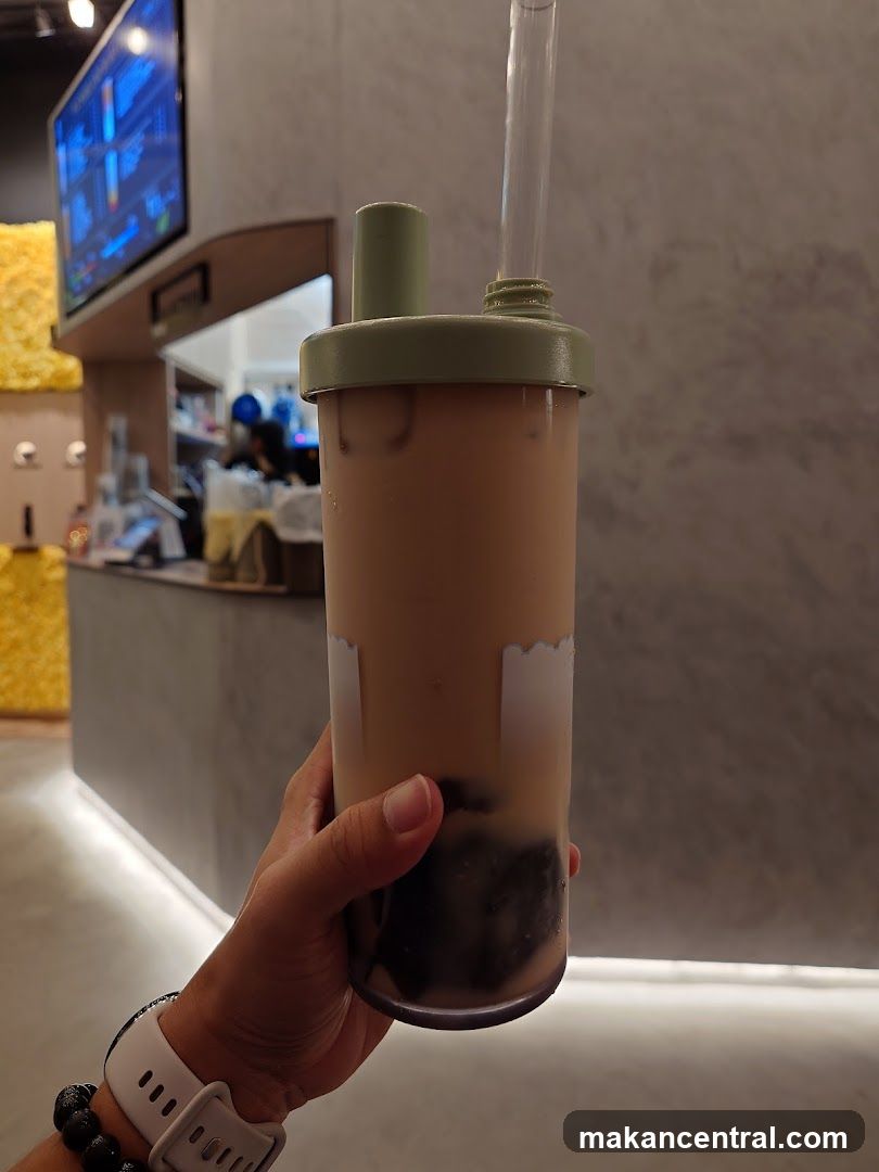 Person holding a bubble tea