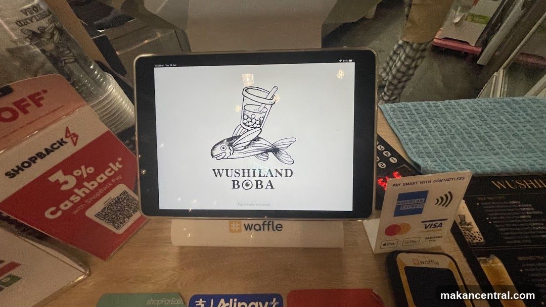 Wushiland Boba Tablet and Payment Area