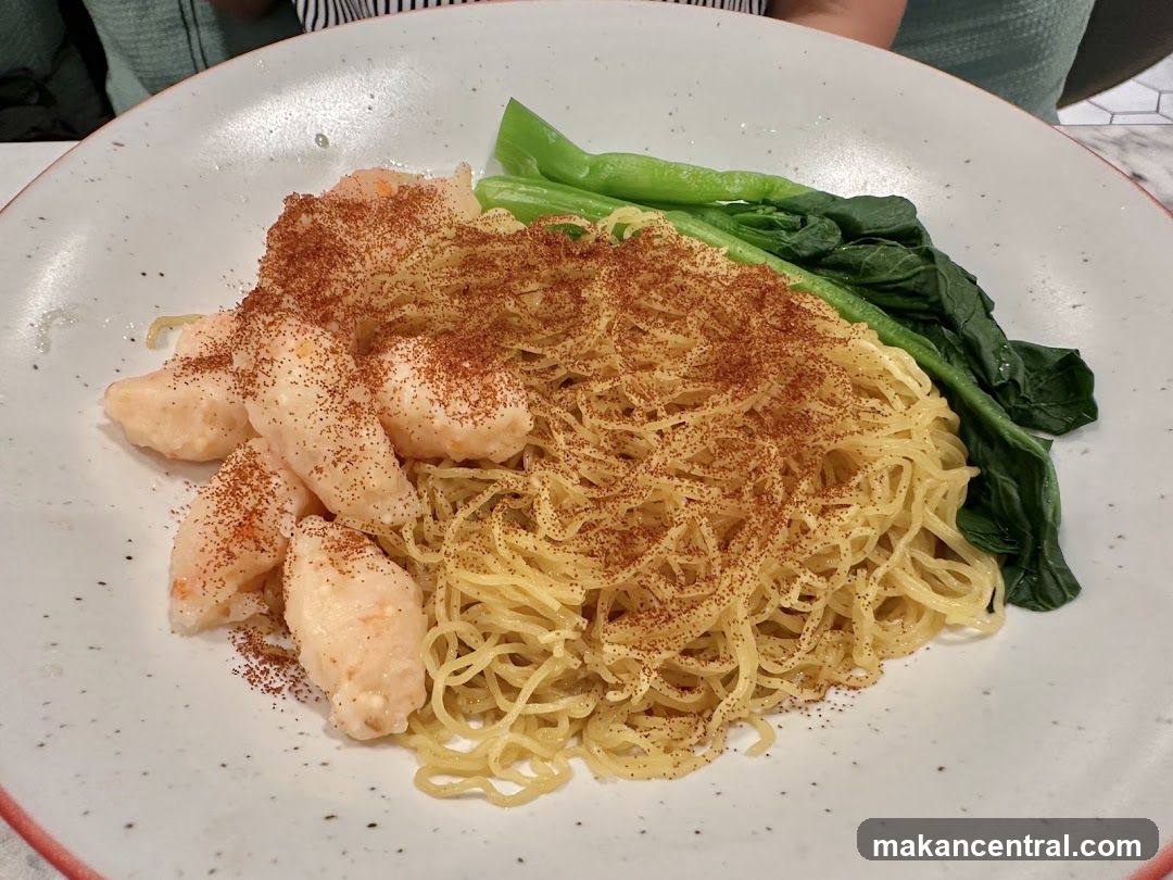Noodles with Shrimp and Greens