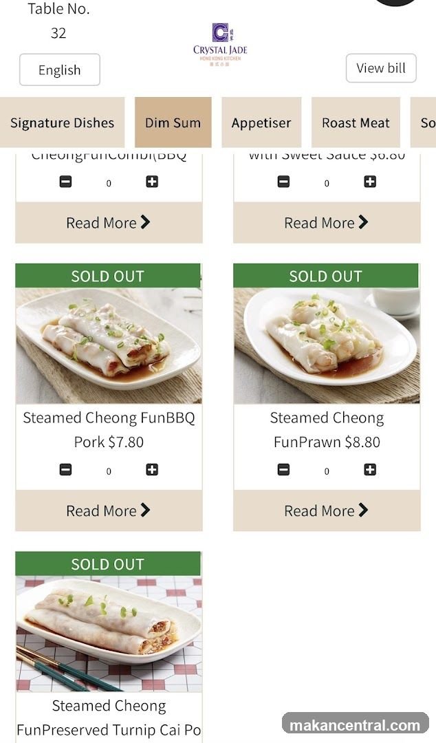 Crystal Jade Hong Kong Kitchen Menu