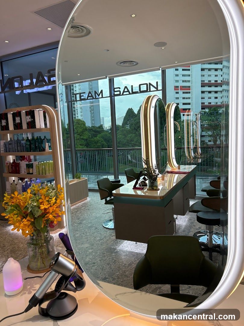 Salon Interior Reflection