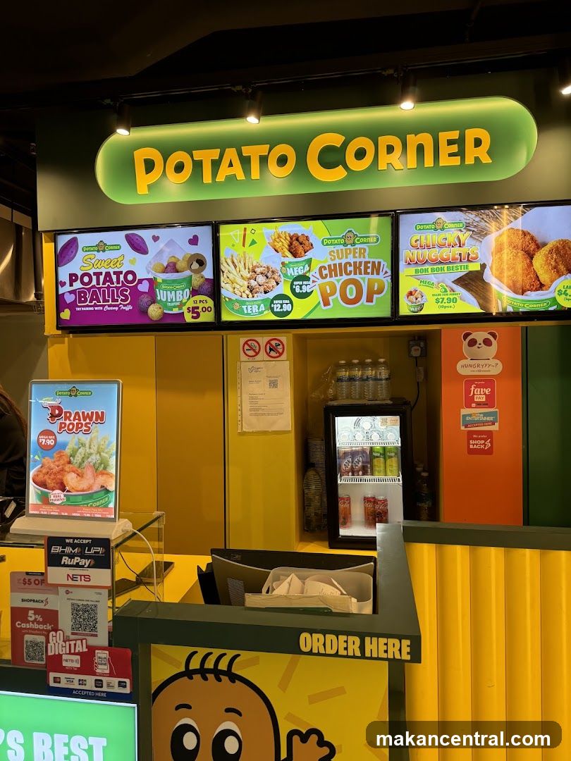 Potato Corner Menu Display