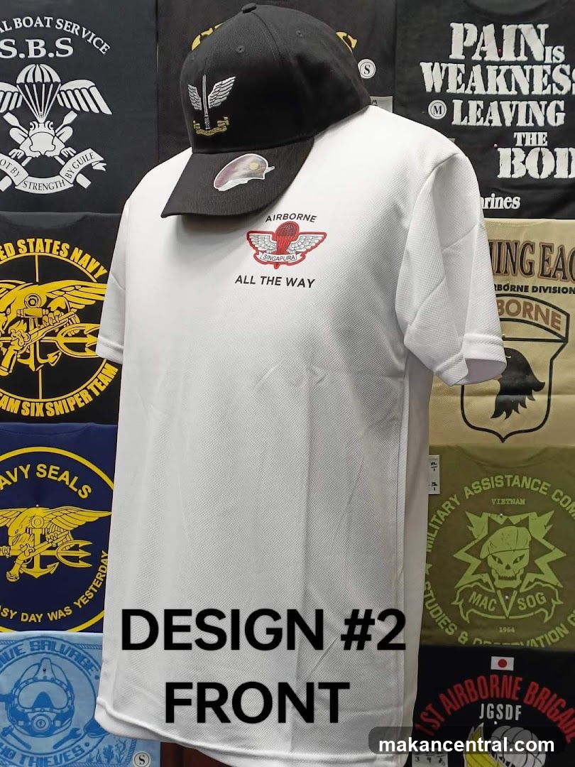 Military-themed apparel display