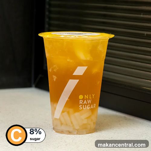 Iced Beverage with Sugar Content Indicator