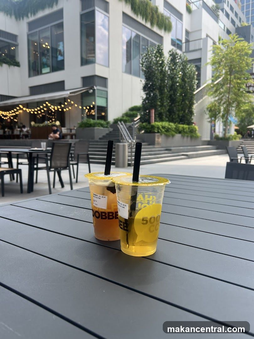 Two Bubble Teas on a Table