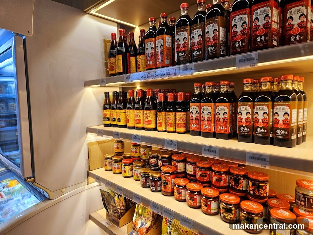 Condiments and Sauces on Shelves