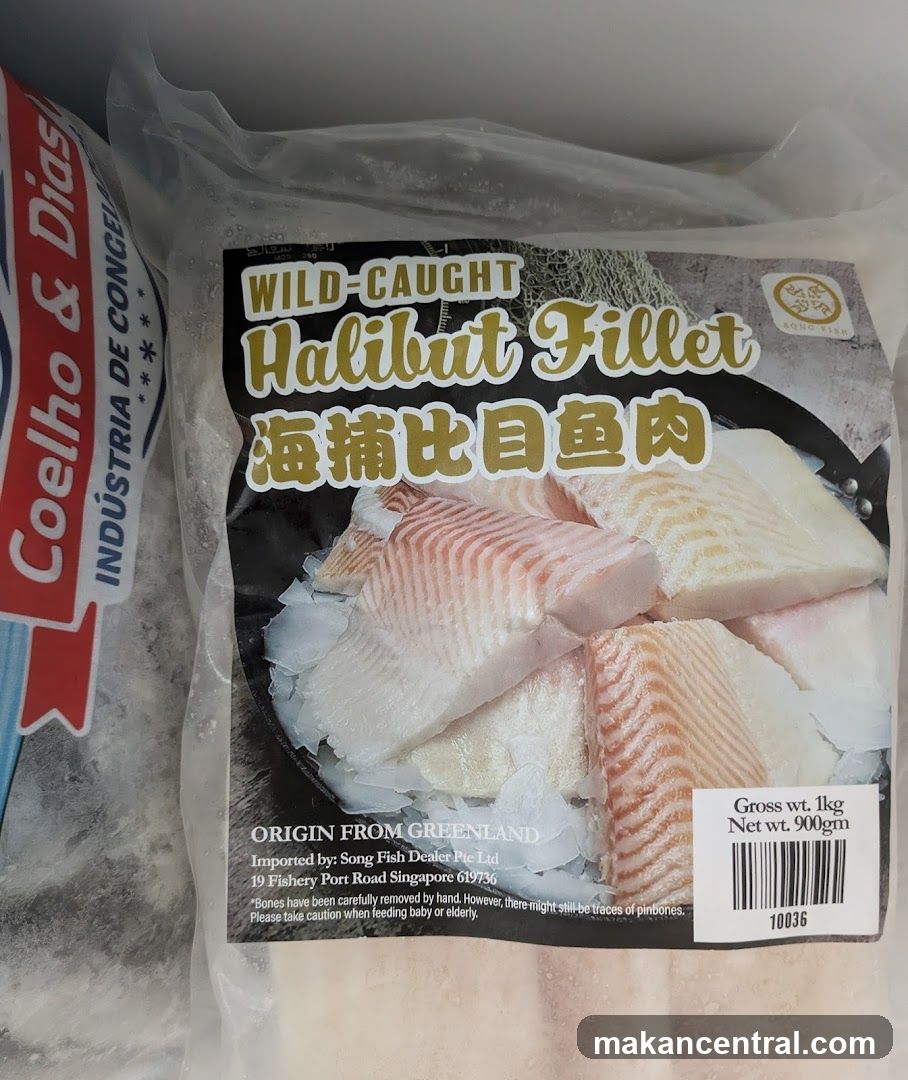 Wild-Caught Halibut Fillet Packaging