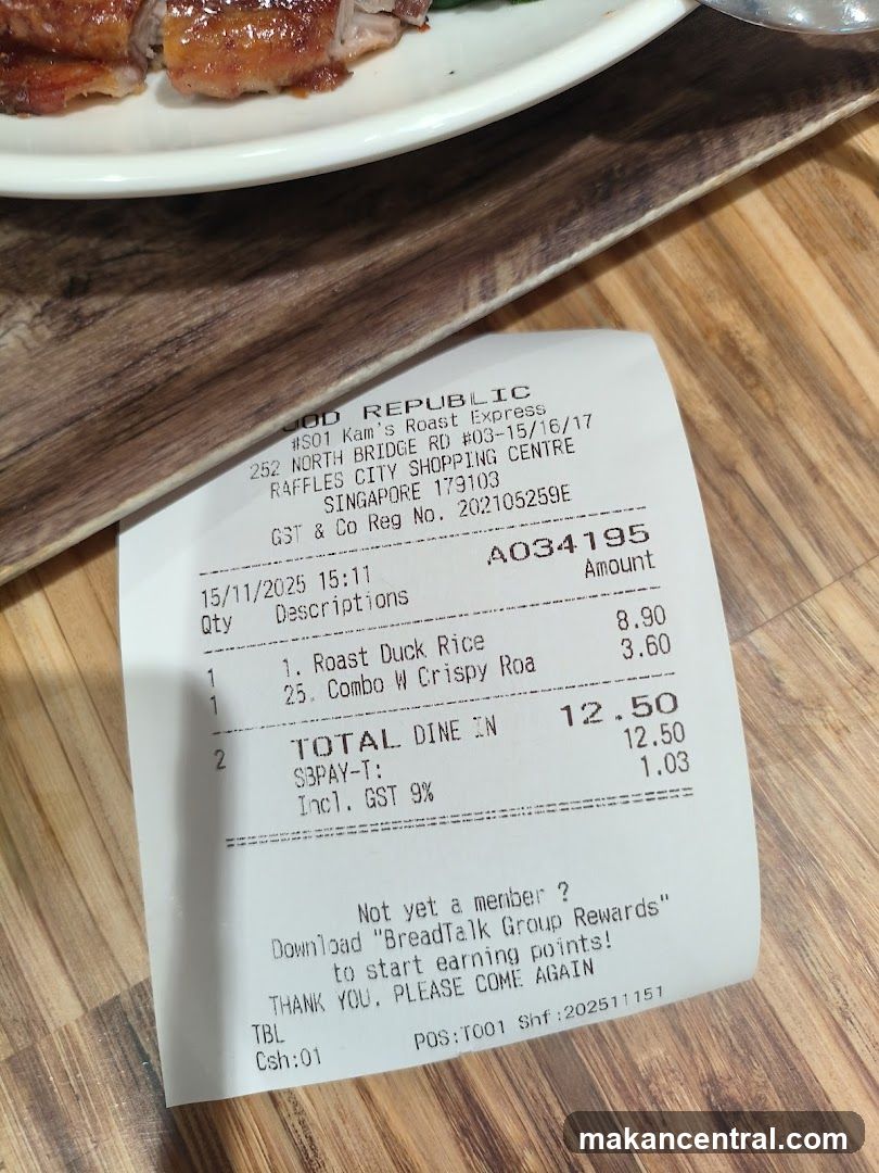Receipt from JOD REPUBLIC