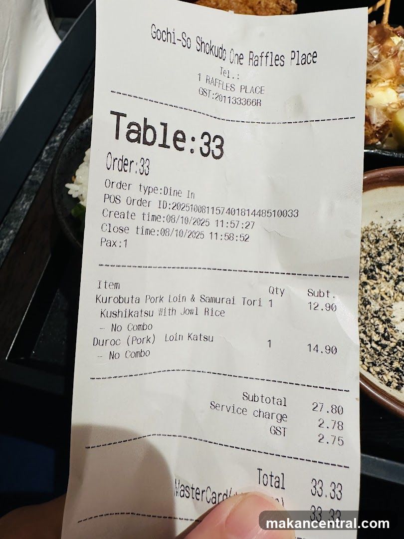 Restaurant Receipt