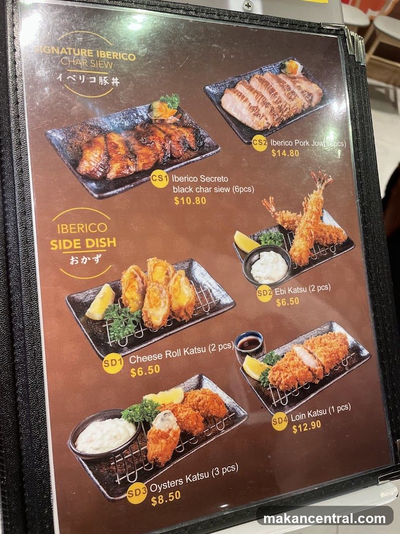 Iberico Char Siew and Side Dishes