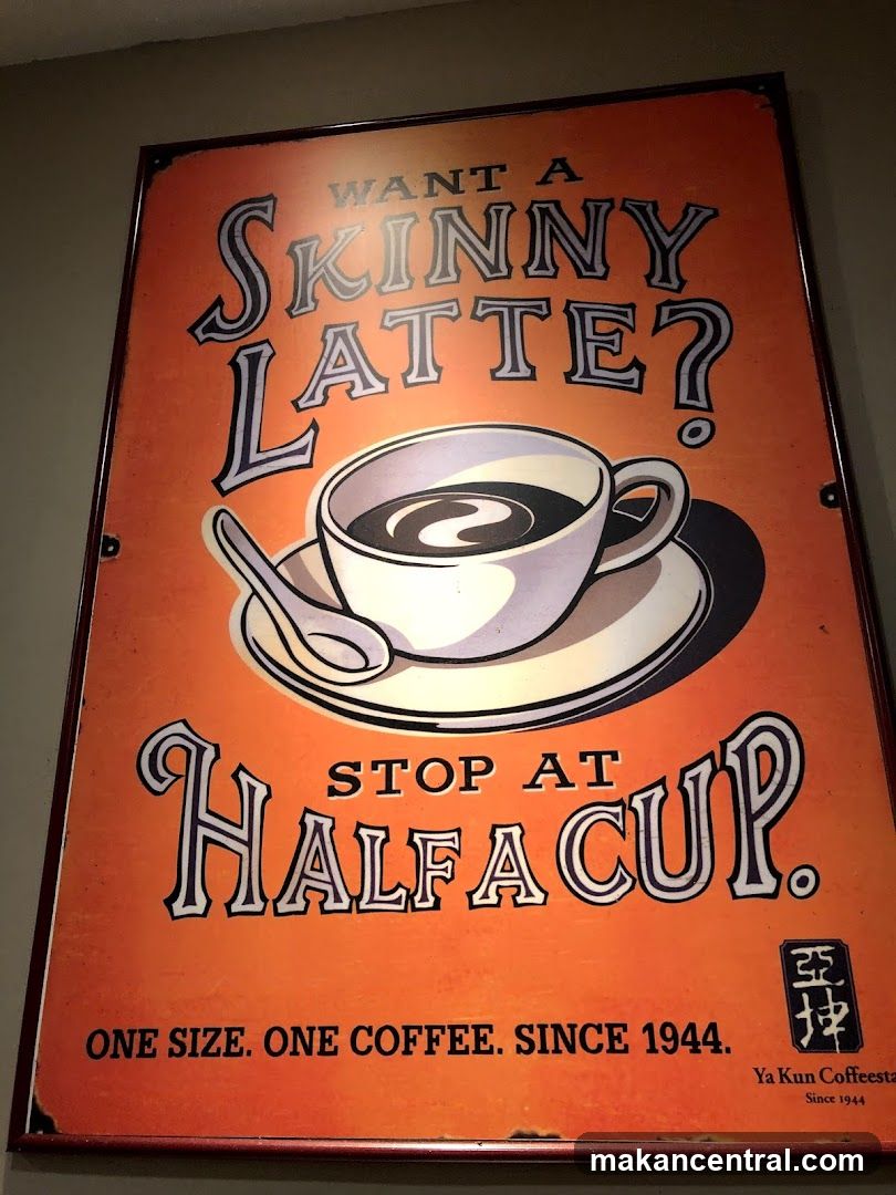 Ya Kun Coffee stall advertisement