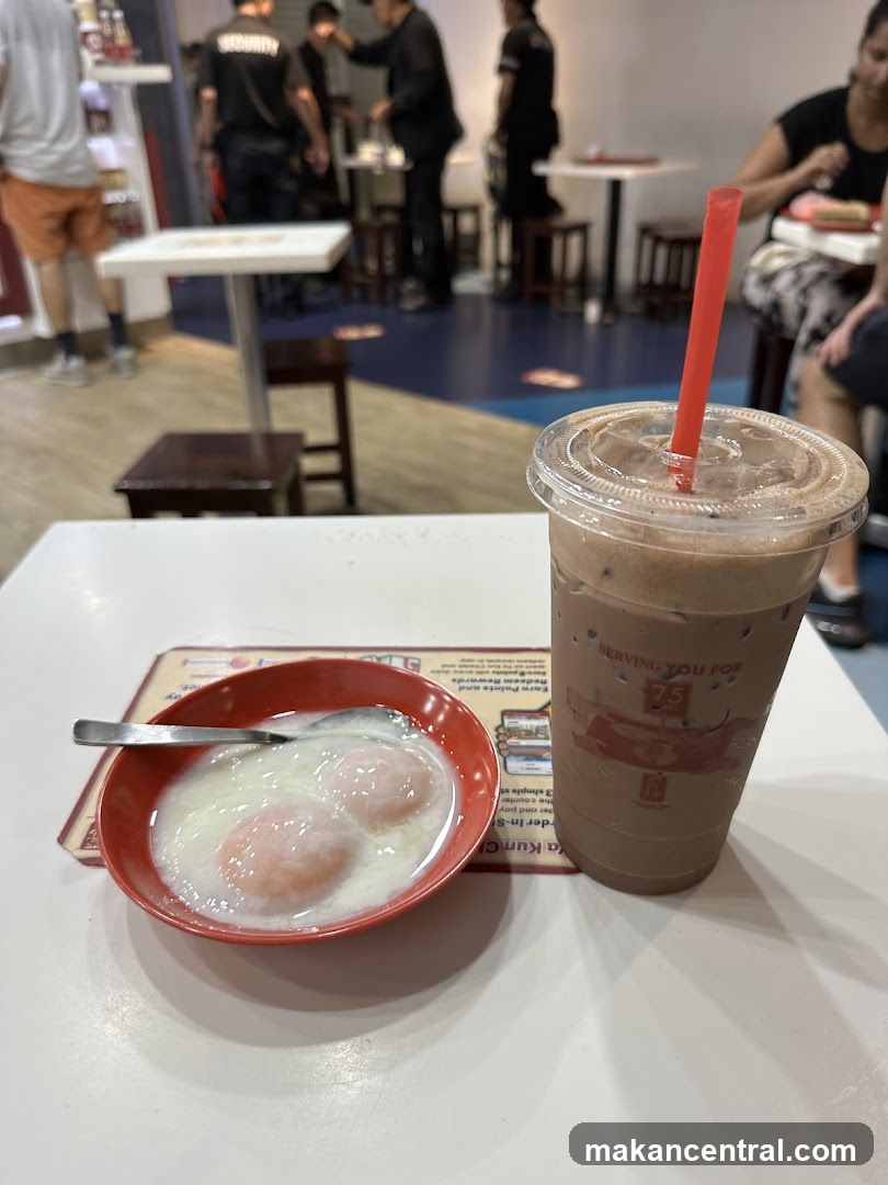 Soft Boiled Eggs and Chocolate Drink