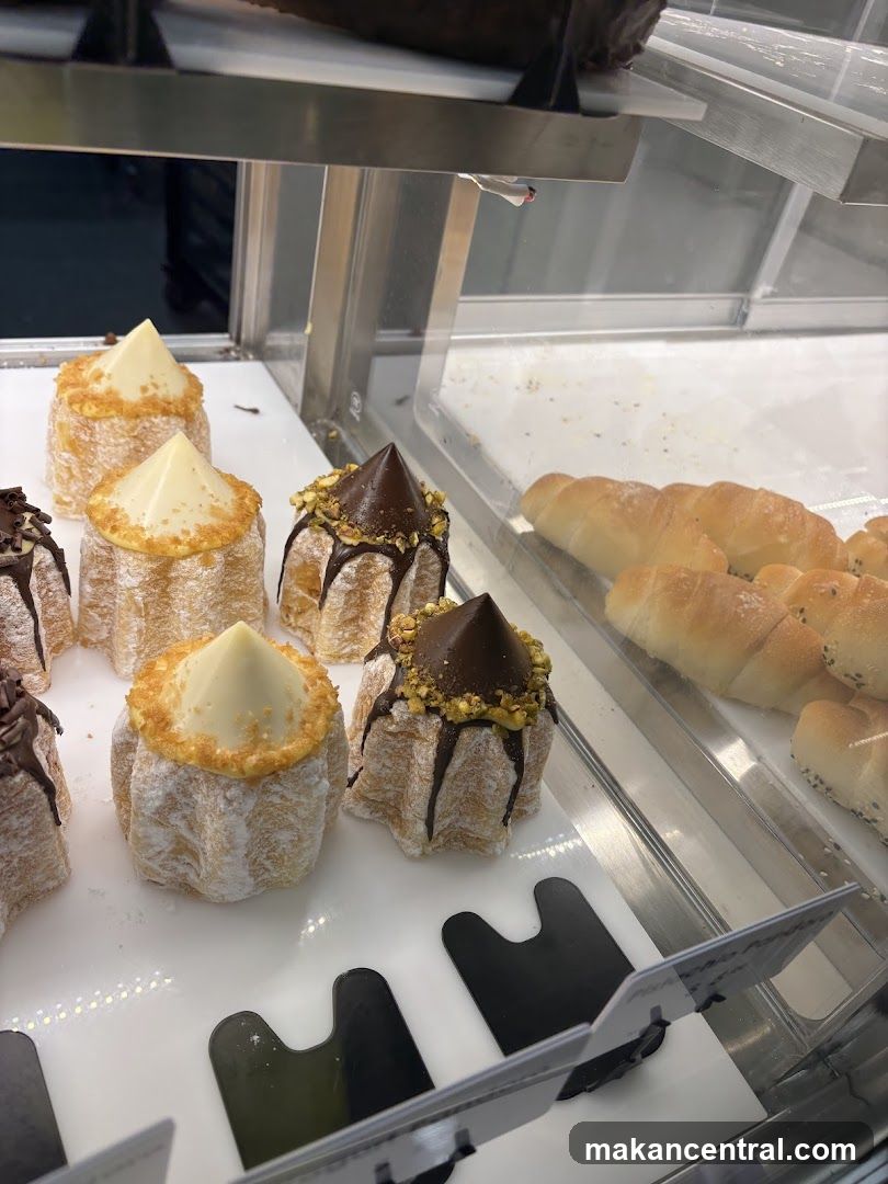 Pastries in a Display Case