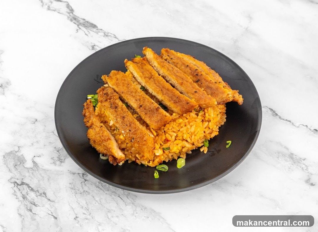 Fried Pork Cutlet with Fried Rice