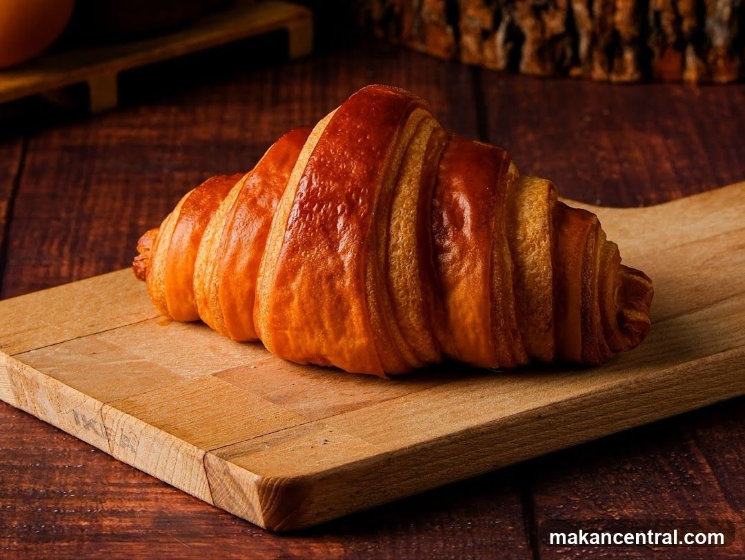 Croissant on a Cutting Board