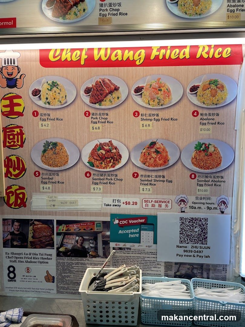 Chef Wang Fried Rice Menu