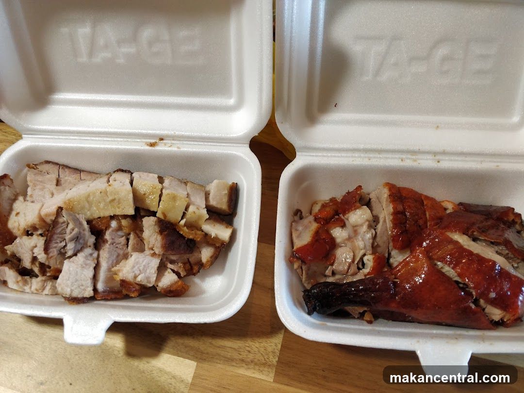 Takeout Containers of Roasted Meats