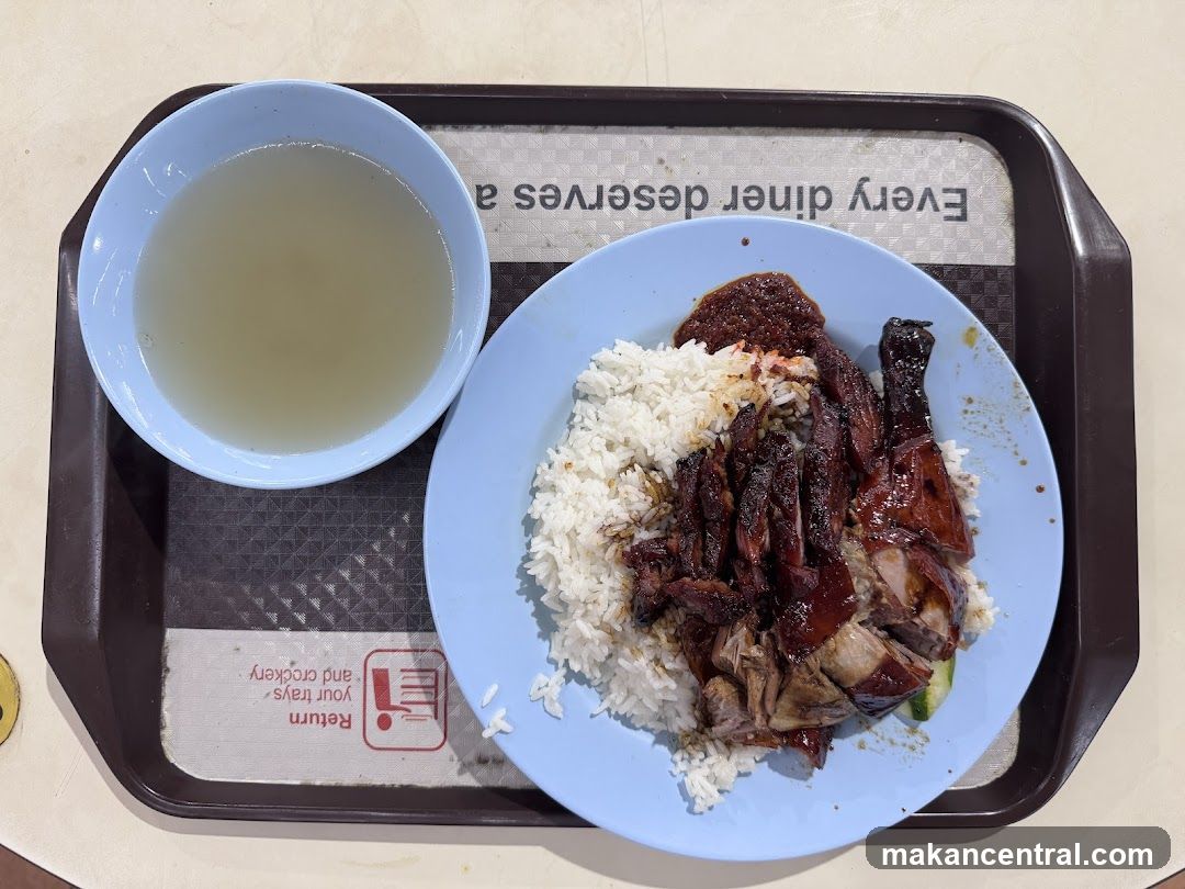 Roast Duck Rice with Soup