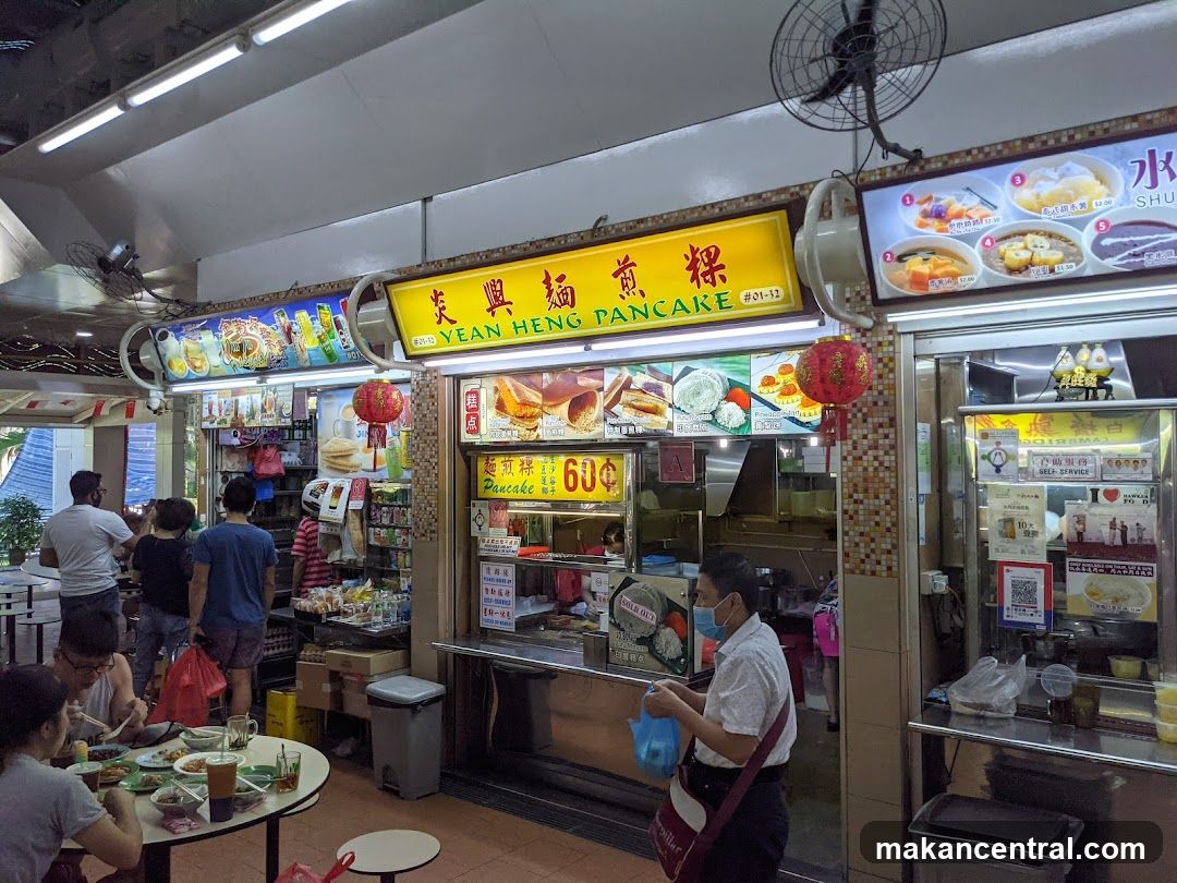 Food Stall with Pancakes and Desserts