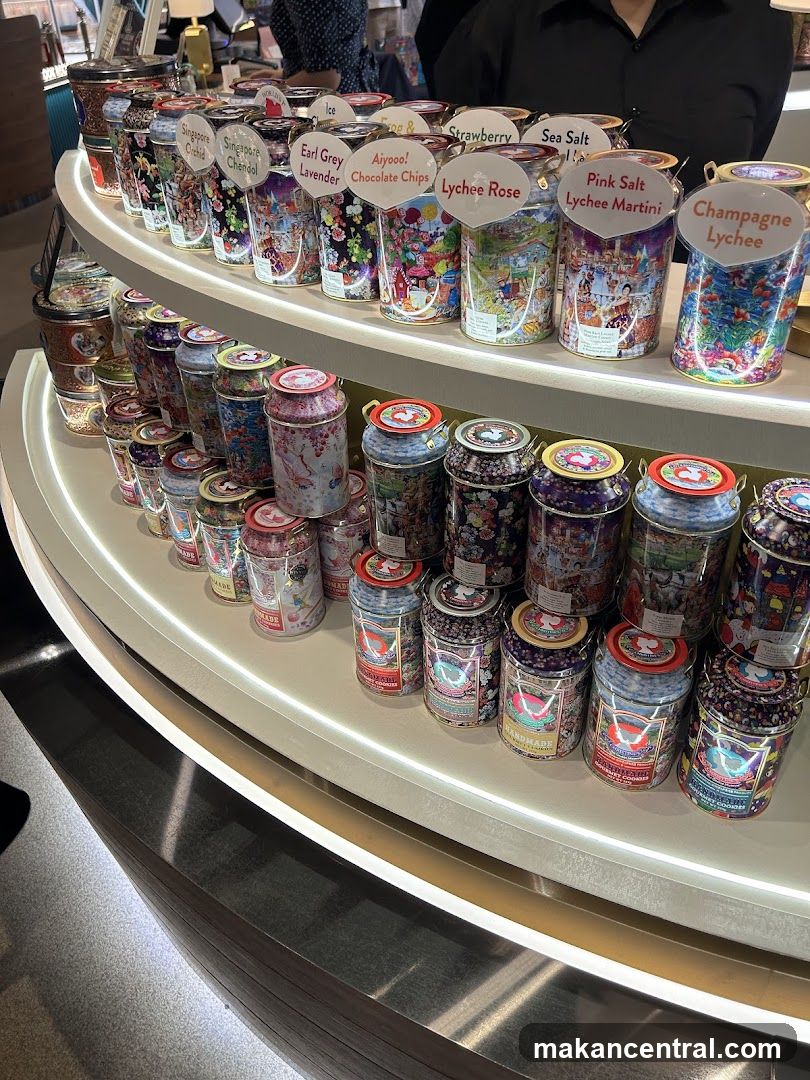 Assortment of decorative tins