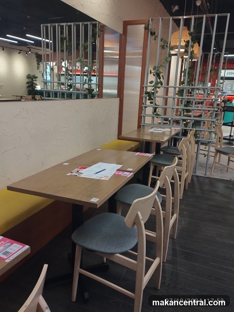 Restaurant Interior with Tables and Chairs