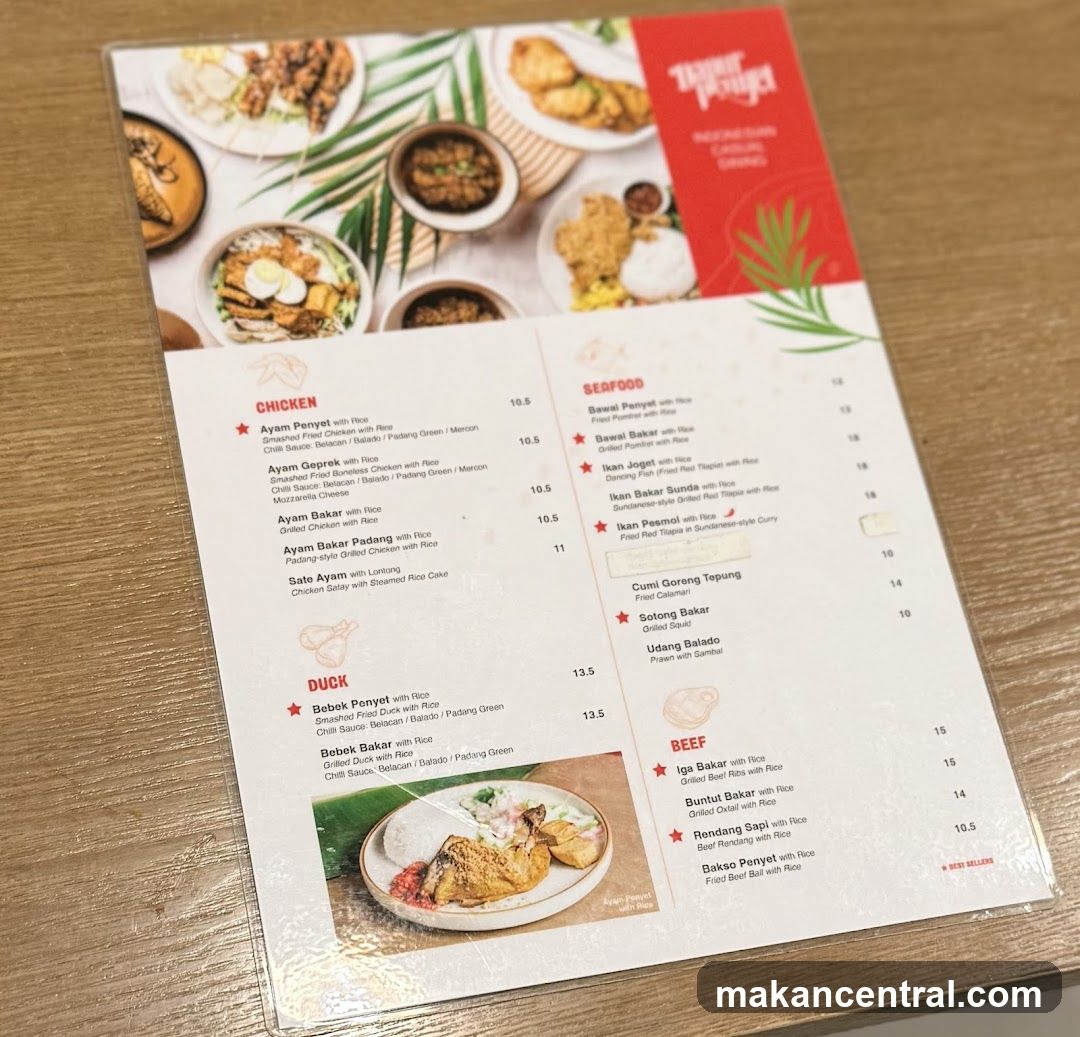 Tapur Punya Casual Dining Menu