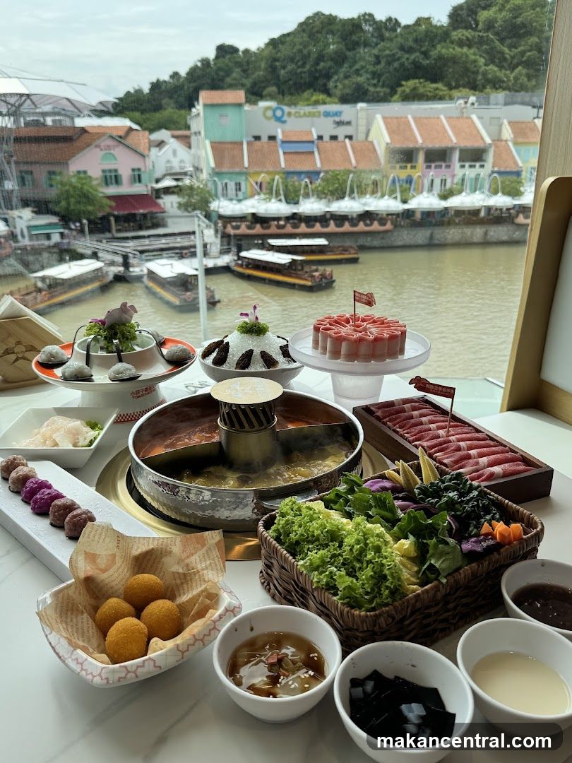 Hot Pot Meal with River View