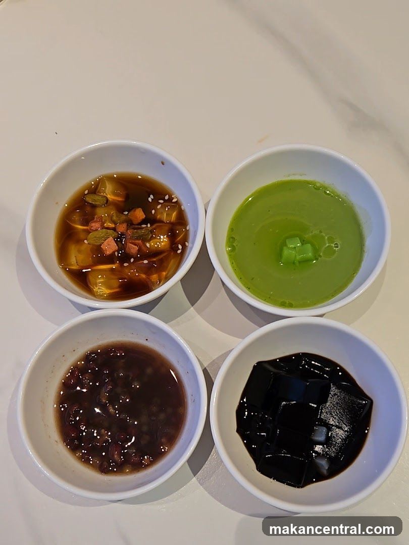 Four Bowls of Desserts