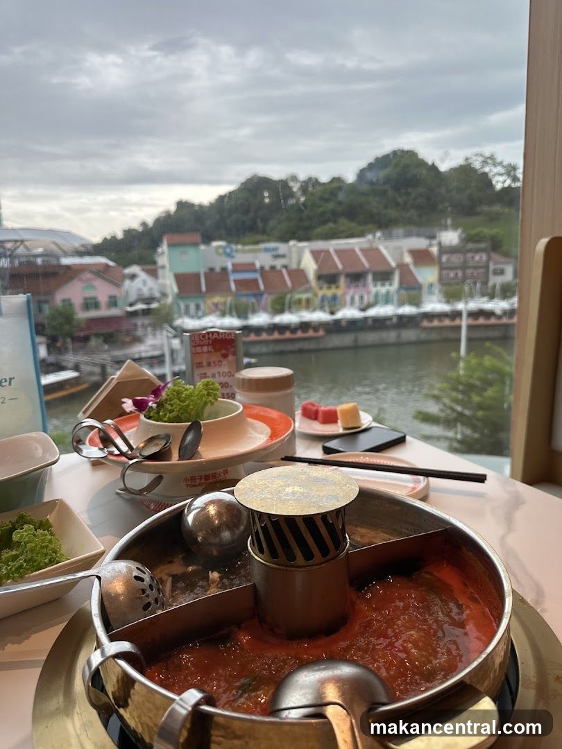 Hot Pot Meal with Scenic View