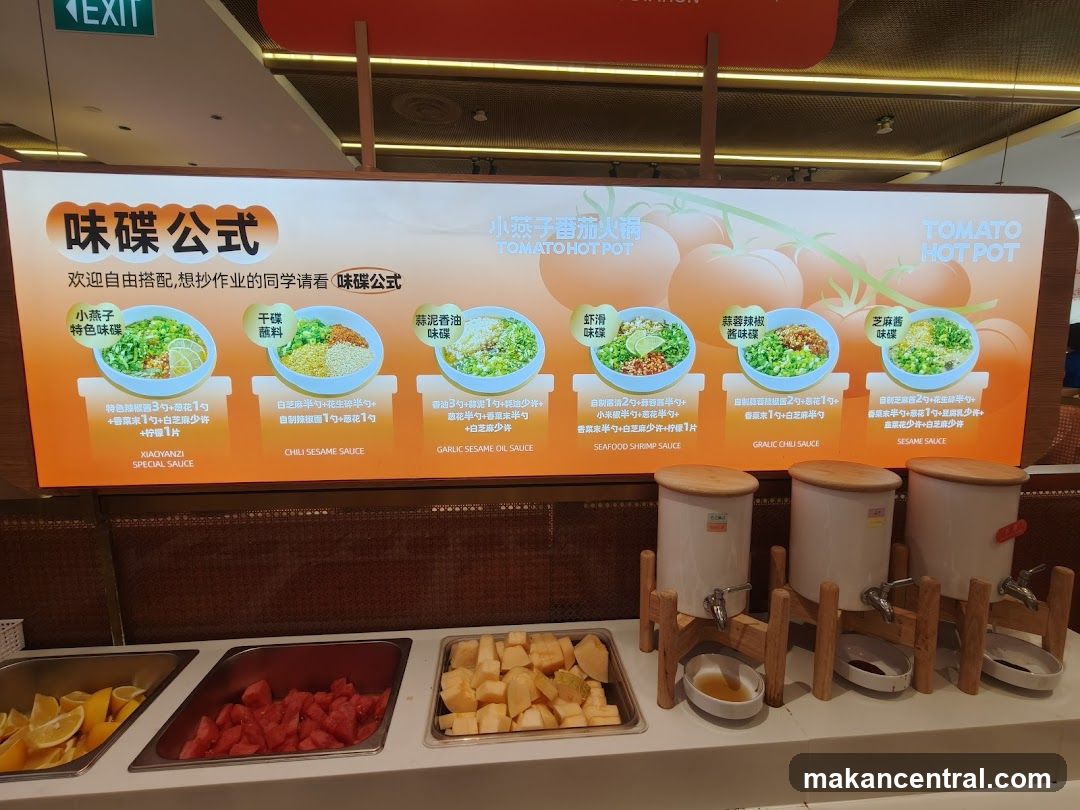 Sauce Selection Display