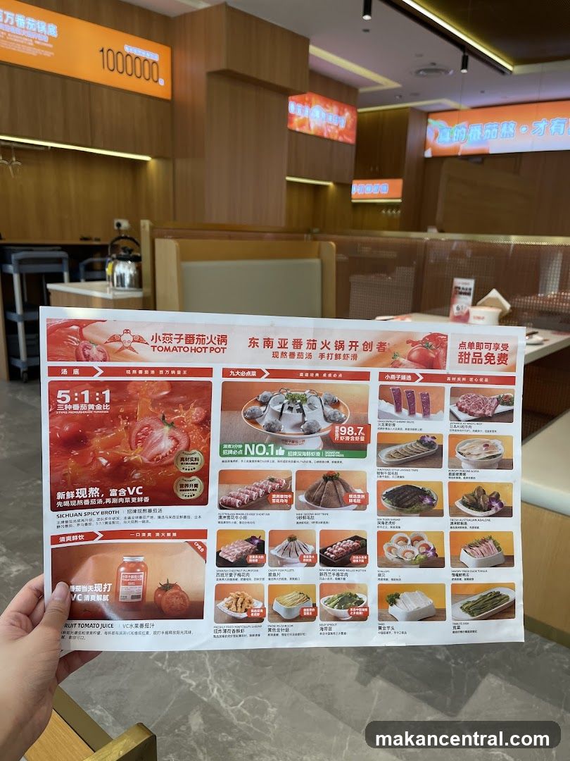 Tomato Hot Pot Menu