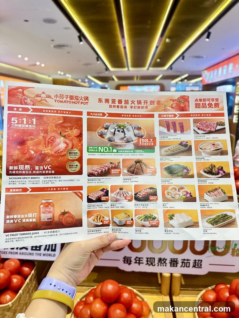 TOMATO HOT POT Menu