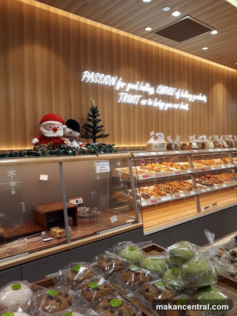 Bakery Interior with Pastries and Holiday Decorations